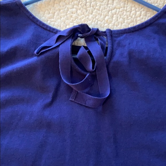 Never worn - Talbots Cotton top with tie back - Picture 3 of 4